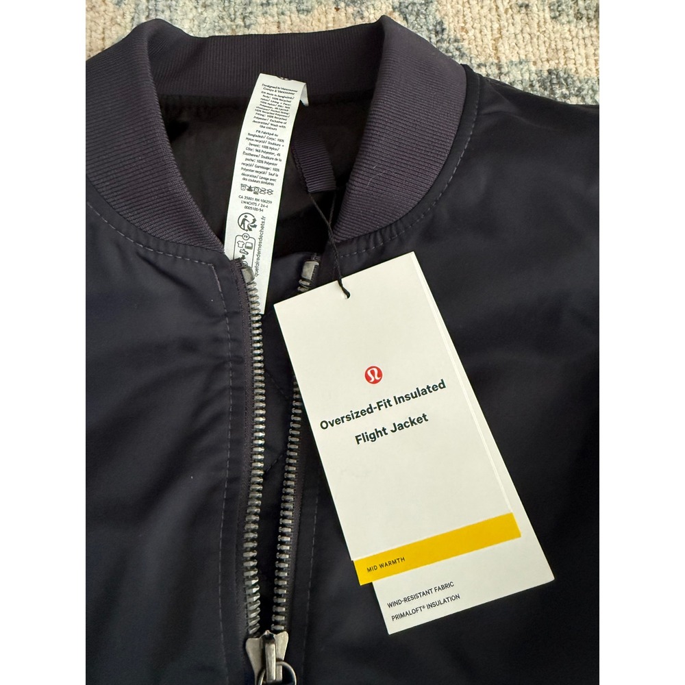Lululemon Oversized Insulated‎ Flight Jacket Black Night / Black Medium NWT - Picture 2 of 6